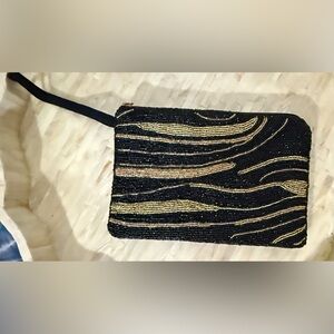 Beaded Black and Gold Evening clutch